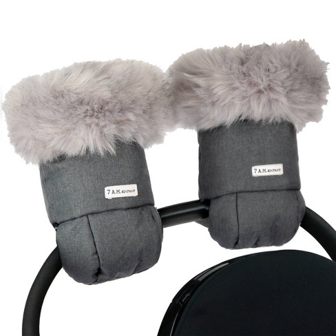 7am Enfant Warmmuffs Stroller Gloves - Heather Gray Dark : Target