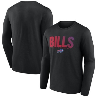 Buffalo Bills Men's Long Sleeve Angle Tee - Black/White/Grey