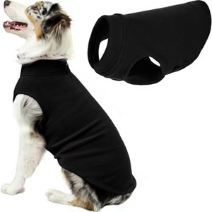 Gooby Stretch Fleece Vest, Pullover Fleece Vest Jacket Sweater for Dogs, Black, 4X - 1 of 2