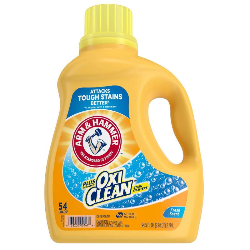 Arm & Hammer Plus OxiClean Fresh Scent Liquid Laundry Detergent, 1 of 8
