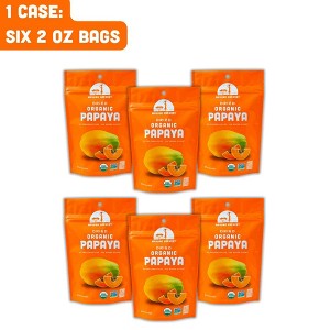 Mavuno Harvest Organic Dried Papaya Fruit Snacks, a Vegan & Gluten Free Healthy Snack with No Preservatives or Added Sugars, 2 oz Bags - 6 PK - 1 of 4