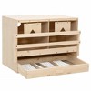 vidaXL Chicken Laying Nest 2 Compartments 24.8"x15.7"x17.7" Solid Pine Wood - 3 of 4