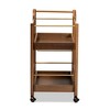 2 Tier Tahir Metal Mobile Bar Cart Brow/Gold - Baxton Studio - 3 of 4