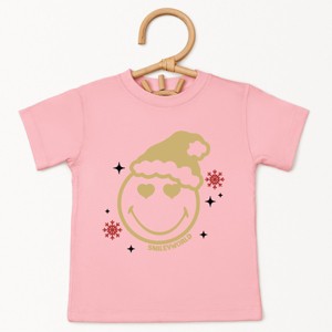 SmileyWorld Christmas Heart Eyes - Toddler Short Sleeve Graphic T-Shirt - 1 of 4