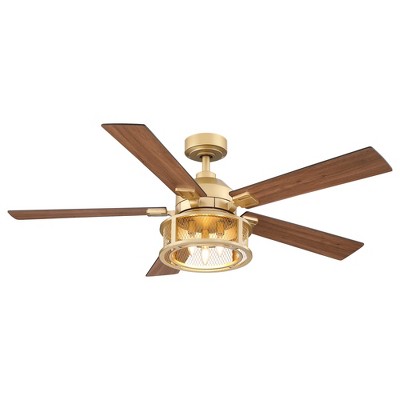 Parrot Uncle 52" Industrial Indoors Mesh Metal Reversible Blades Ceiling Fan