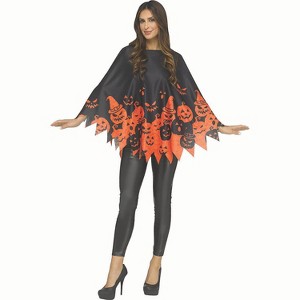 Fun World Womens Classic Pumpkin Pullover Costume  - Size One Size Fits Most - Orange - 1 of 2