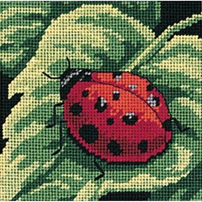 Dimensions Mini Needlepoint Kit 5"X5"-Ladybug, Ladybug...Stitched In Thread