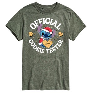 Men's - Lilo and Stitch - Christmas Official Cookie Tester Short Sleeve Graphic T-Shirt - 1 of 4