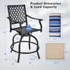 Tangkula 4PCS Patio Swivel Chairs Outdoor Bar Height Chair Set w/ Cushions & Lumbar Pillows - 3 of 4