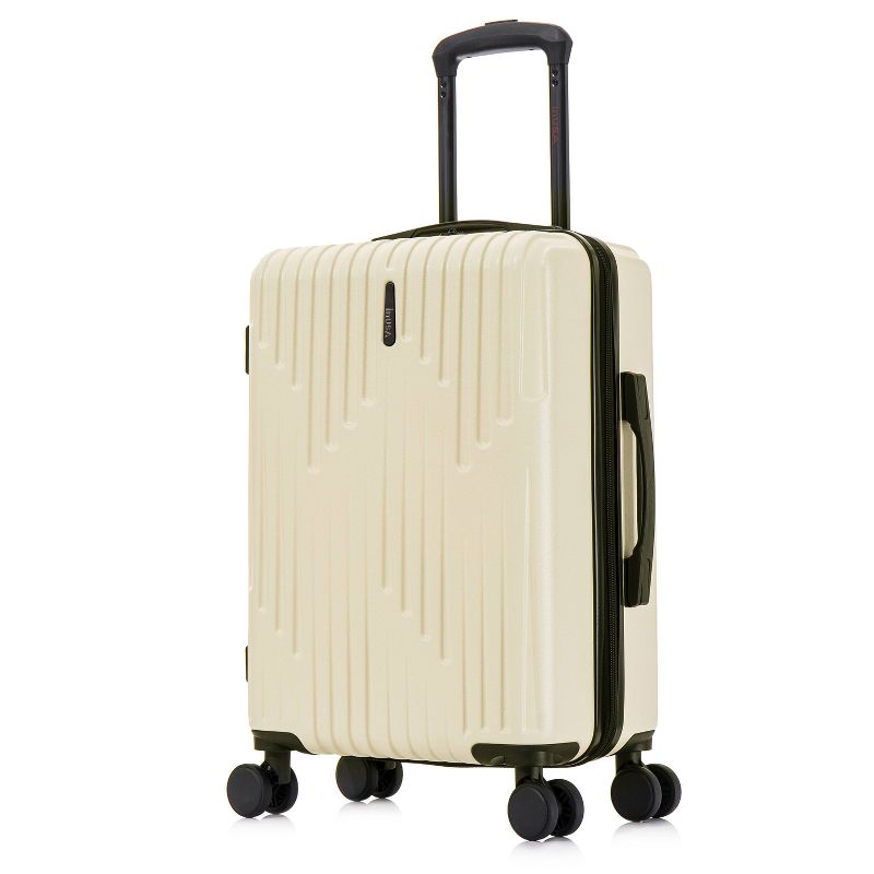 InUSA Drip Lightweight Hardside Carry On Spinner Suitcase - Sand, 3 of 18