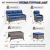 Gymojoy 6 Pieces Outdoor Patio Sofa Ottoman with Swivel Chairs Table - 2 of 4