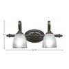 Toltec Lighting Elegante 2 - Light Vanity in  Dark Granite with 5" Clear Ribbed Shade - 2 of 2