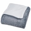 Yorkshire Home Floral Etched Fleece Blanket with Faux Shearling Back - image 4 of 4