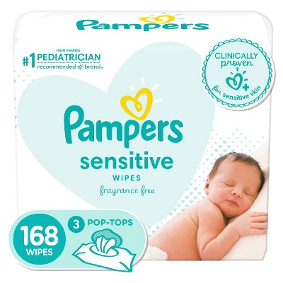 Pampers Sensitive Baby Wipes - 168ct