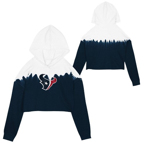 NFL Houston Texans Girls' Crop Hooded Sweatshirt - XL