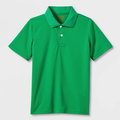 Kids' Short Sleeve Performance Uniform Polo Shirt - Cat & Jack™ Green