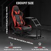 Dardoo Real Racing Simulator Cockpit Compact Stand with Red Seat Supports Compatible with Logitech, Thrustmaster, Fanatec & More - 2 of 4