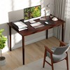 Tangkula 48" Rectangular Dining Table for 4 w/ Rubber Wood Legs Mid Century Modern - 3 of 4