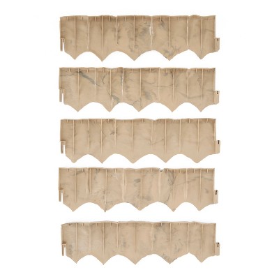 Natural Rock Beige Plastic Outdoor Edging Kit, 40 Pack