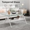 Mayeerty Coffee Table and End tables Set of 3, Tempered Glass Table with MDF layer, Modern Tables for Living Room , Transparent Glass - 4 of 4