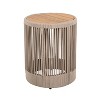 NicBex Acacia Wood Outdoor Round Coffee Table with Woven Rope Accent,Patio Table Balcony Furniture for Garden,Yard,Weather Durability - 3 of 4