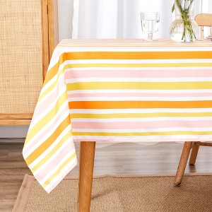 Deconovo Waterproof Striped Tablecloth Spill Stain Resistant - 1 of 4