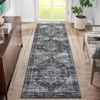 Indoor Vintage Area Rugs For Living Room Retro Low Pile Non Slip Distressed Rug For Bedroom Washable Lightweight Soft Foldable Carpet Home Decor - 2 of 4