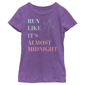 Girl's Cinderella Run Like Midnight T-Shirt - 1 of 4