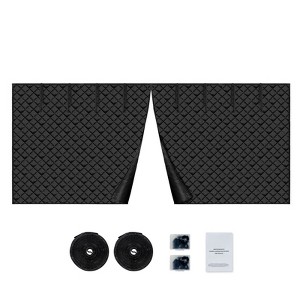 VEVOR Garage Door Screen for Winter, 18x7FT, Garage Door Insulation Kit, Magnetic Thermal Insulated Door Curtain with 300D Oxford Fabric, Black - 1 of 4