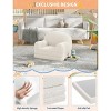 Kids Couch, 2-in-1 Convertible Teddy Fleece Fabric Toddler Sofa Chair, Soft Fold Out Couch Lounger for Kids, Comfy Children's Sofa Bed - 4 of 4