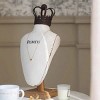 Slickblue Resin Neck Form Jewelry Holder with Metal Crown, 15 in Tall Tabletop Display, White and Brown - 2 of 4