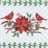 Collections Etc Cardinal Holly Festive Ruffled Edge Pillow Sham Set - 3 of 3