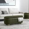 Sapphtopaz Upholstered Ottoman Bench with Storage, Long Oval Ottoman, Foot Rest for Bedroom, Entryway Benches, Storage Bench for Foot Rest - 4 of 4
