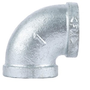 Pipe Decor 1 in. Galvanized Iron 90 Degree Elbow - 1 of 4