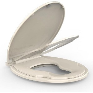 Whizmax Toilet Seat with Slow Soft Close - Easy to Install and Clean, Never Loosens - 1 of 4