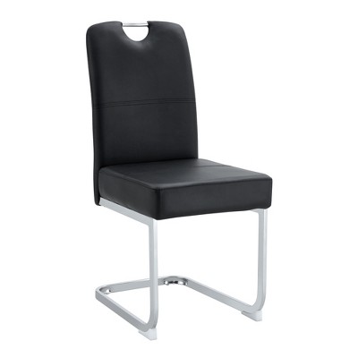 Dolonm 4-Pack  PU Bow-Back Dining Chairs – Modern Minimalist Design, Non-Slip Feet & Ergonomic Support, 15.7"x20.5"x39"