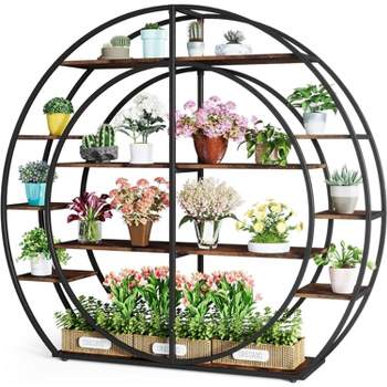 Tribesigns 7-Tier Round Plant Stand, Multiple Potted Plant Organizer Shelf