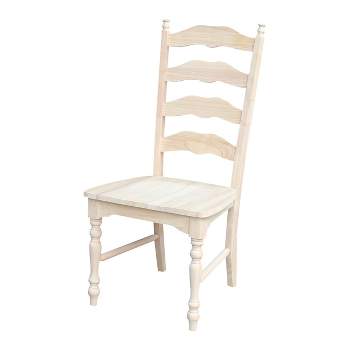 Set of 2 Maine Ladderback Chair Unfinished - International Concepts