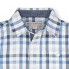 Hope & Henry Boys' Seersucker Short Sleeve Button Down Shirt (Tonal Blue Seersucker Check, 3-6 Months) - 2 of 4