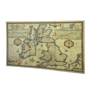 Set of 3 Map Triptych Wall Arts - A&B Home: Vertical MDF World Map, Includes Hanging Hardware - 1 of 4