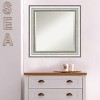 25" x 25" Salon Framed Wall Mirror Silver - Amanti Art: Modern Beveled, Polystyrene Frame, Wall Mount - 4 of 4