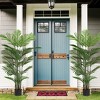 KTMBDW 5/6FT Artificial Tree, Fake Tree with Realistic Trunks and Leaves, Faux Plant for Indoor Home Décor with Black Planter, 2Pcs - 2 of 4