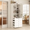 FUFU&GAGA 31.5"W Multifunctional Tempered Glass Cabinet Modular Storage Cabinet Closet Bookshelf - 3 of 4