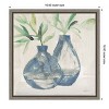 Amanti Art Pretty Vases with Green Fronds by Albena Hristova Canvas Wall Art Print Framed 16 x 16-in. - 3 of 4