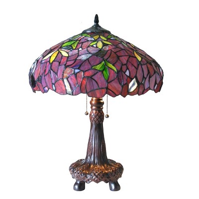 Chloe Lighting Katie Tiffany-style 2 Light Wisteria Table Lamp 16" Shade