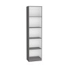 FURNIinspire Decorative Bookshelf Bookcase Book Shelf, Corner Shelf, Slim Organizer With 5 Tier Shelves For Living Room, Gray, 11.77"*17.72"*71.1" - 2 of 4