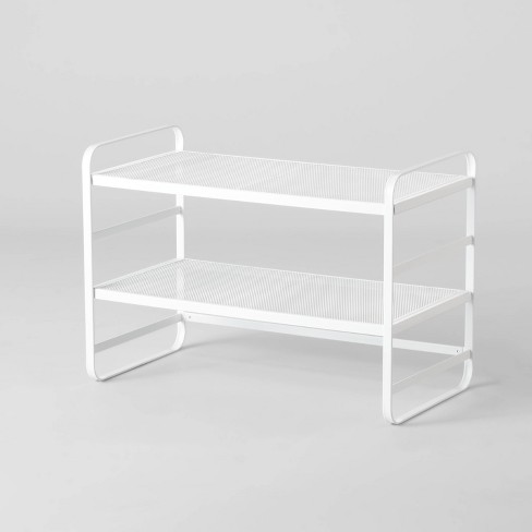 Squared Away™ 3-Tier Perforated Metal Shoe Rack