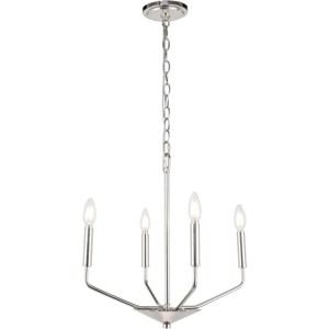 Elegant Lighting Enzo 4 light Chrome pendant - 1 of 4