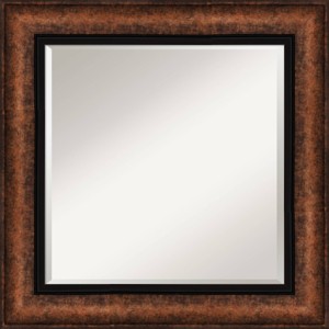 27" x 27" Beveled Vogue Bronze Wall Mirror - Amanti Art: Square, No Assembly Required - 1 of 4