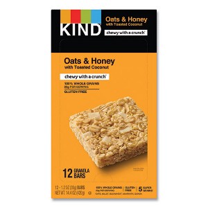 KIND Healthy Grains Bar Oats and Honey with Toasted Coconut - Case of 12 - 1.2 oz - 1 of 4